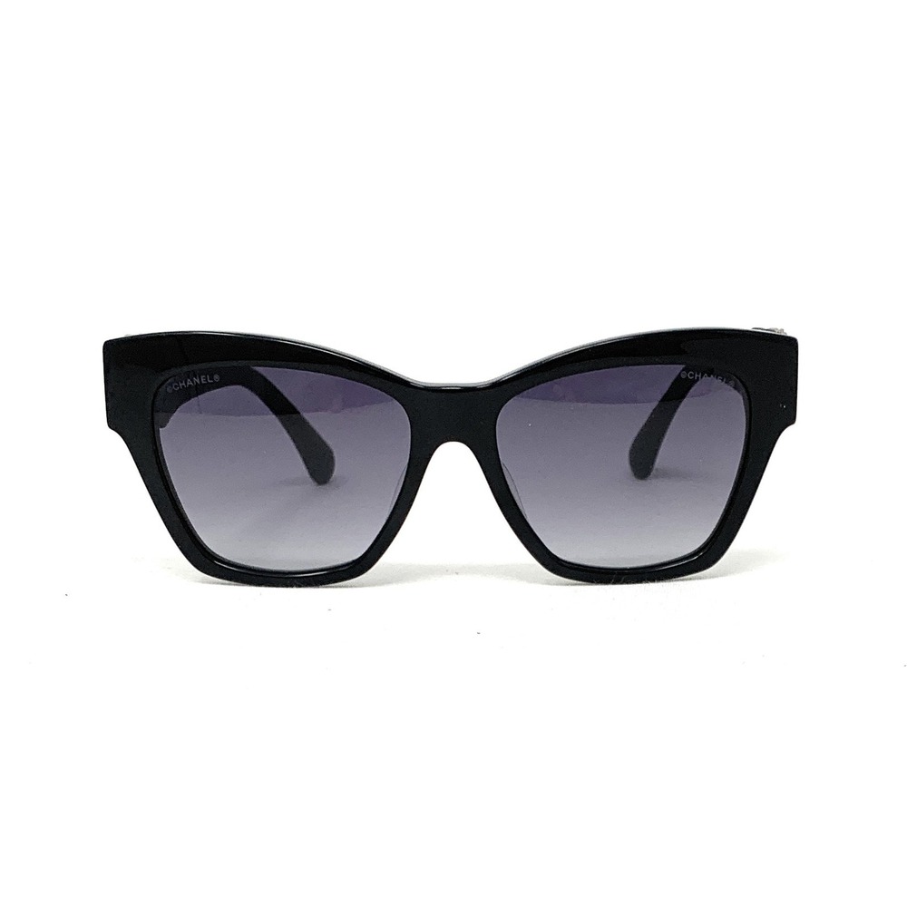 CHANEL Women's Sunglasses CH5456QA 501/S6 Black Black Grey 54mm - Picture 3 of 7